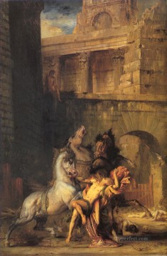  Biblique Galerie - Diomedes Dévoré par ses chevaux Symbolisme mythologique biblique Gustave Moreau